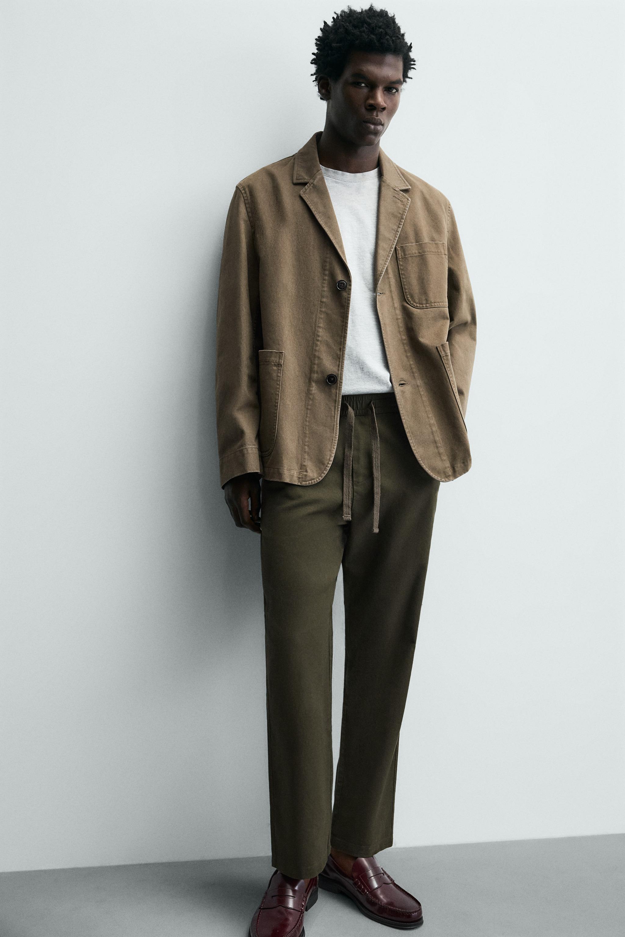 COTTON-LINEN RELAXED FIT PANTS
