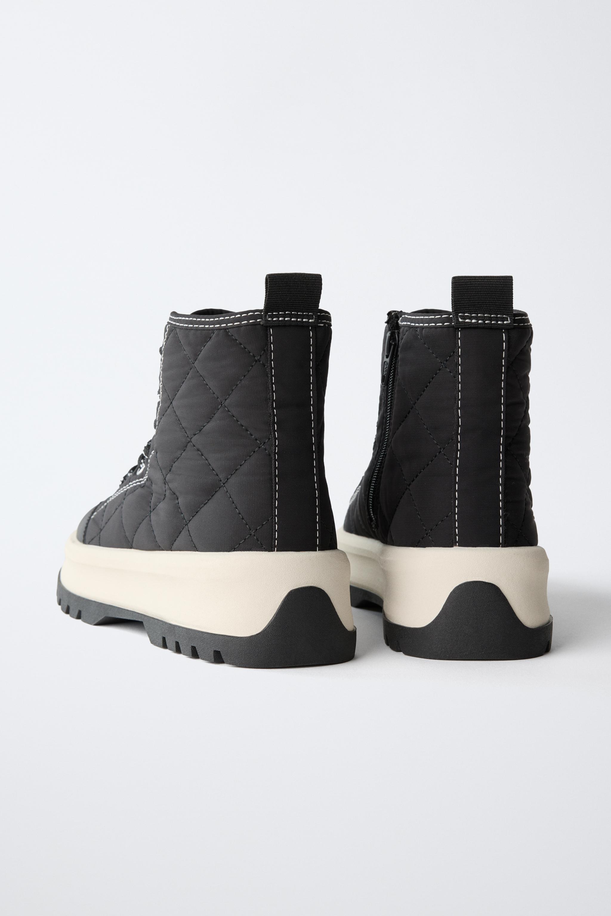 Детские кроссовки Zara QUILTED HIGH-TOP SNEAKERS — фото 6