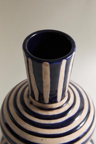 DECORATIVE HULU-SHAPED CERAMIC VASE - MIDNIGHT BLUE by Zara - Image 2