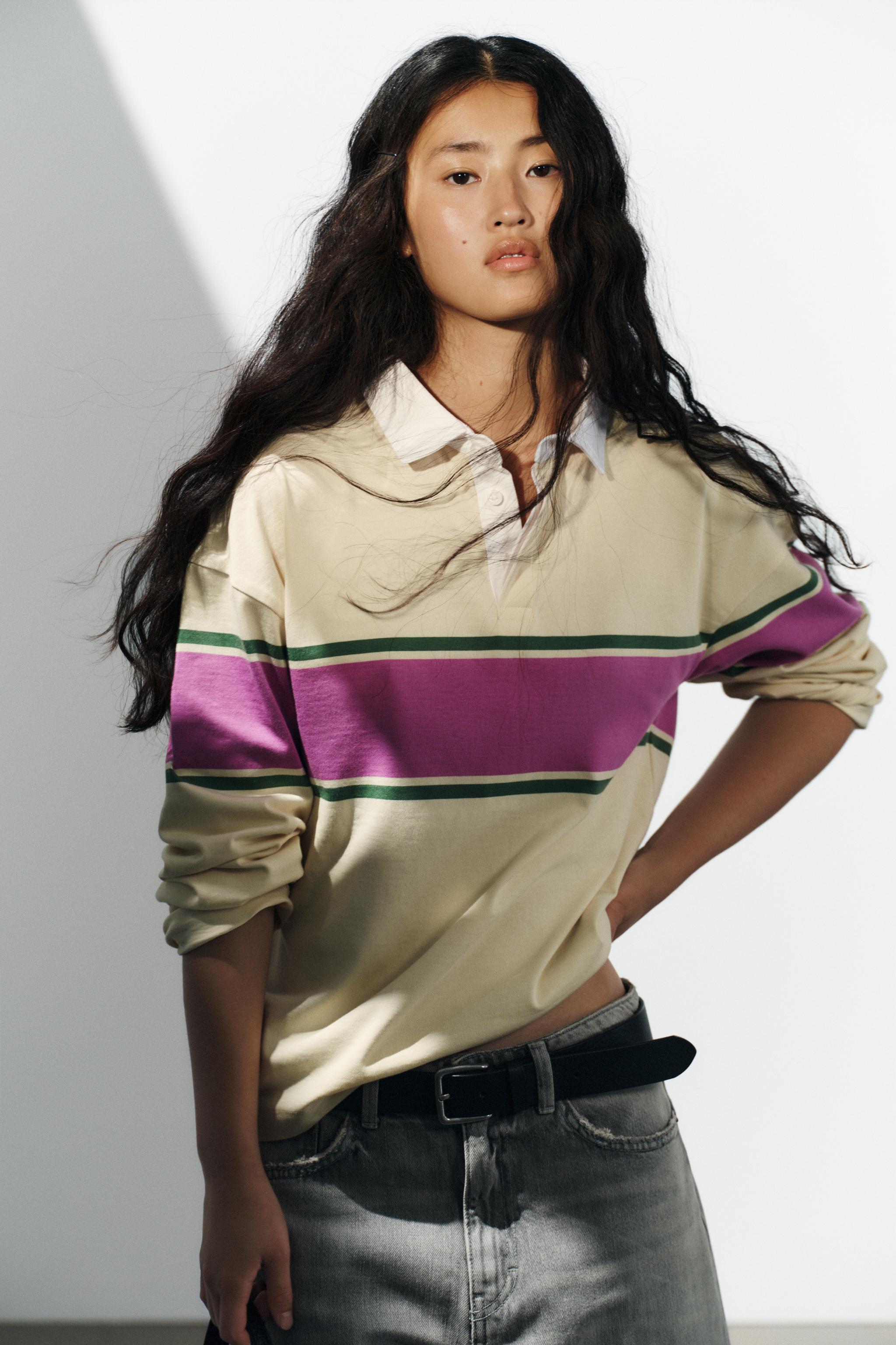 CONTRAST STRIPED POLO SHIRT