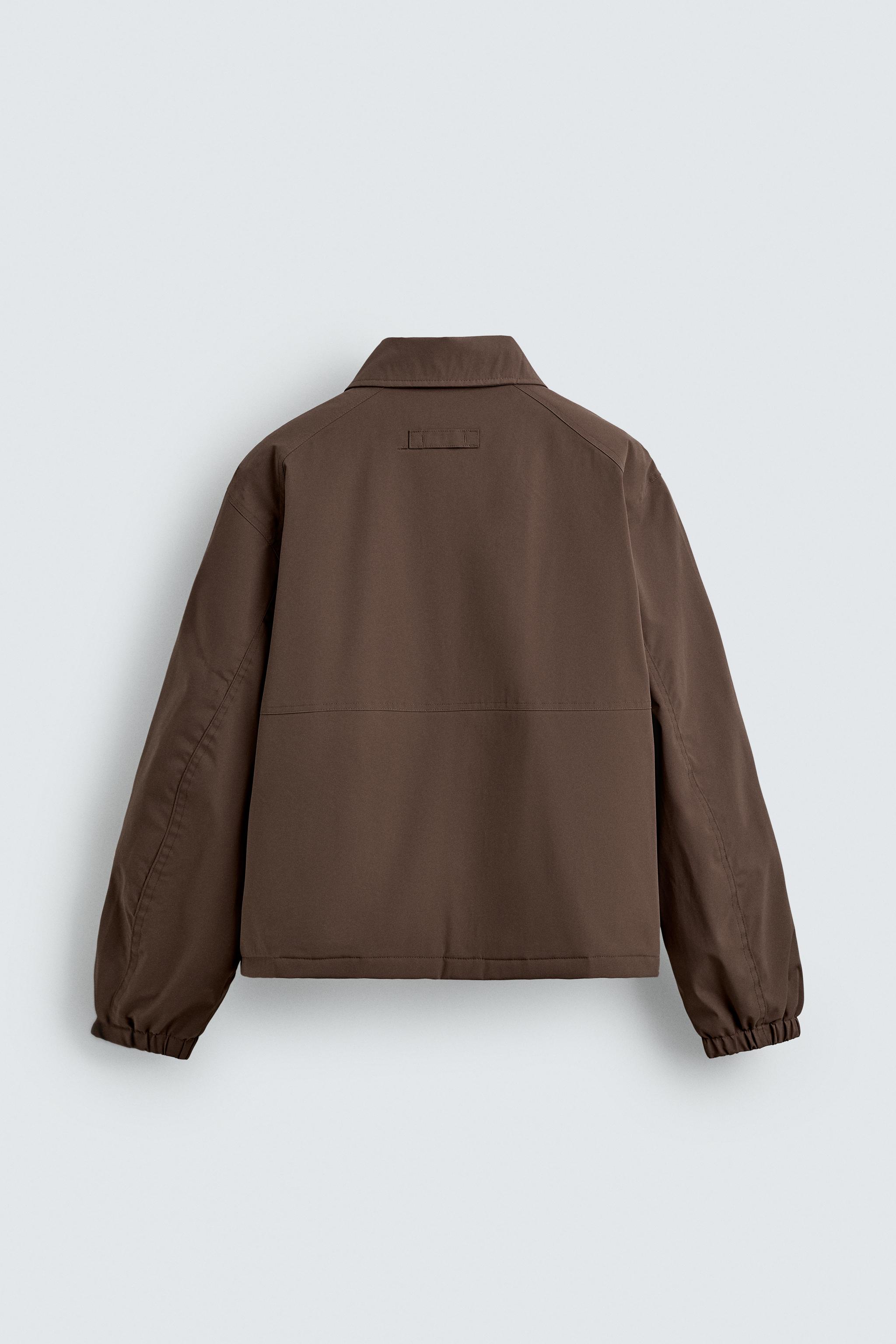 RELAXED FIT TECHNICAL JACKET - Brown | ZARA United States