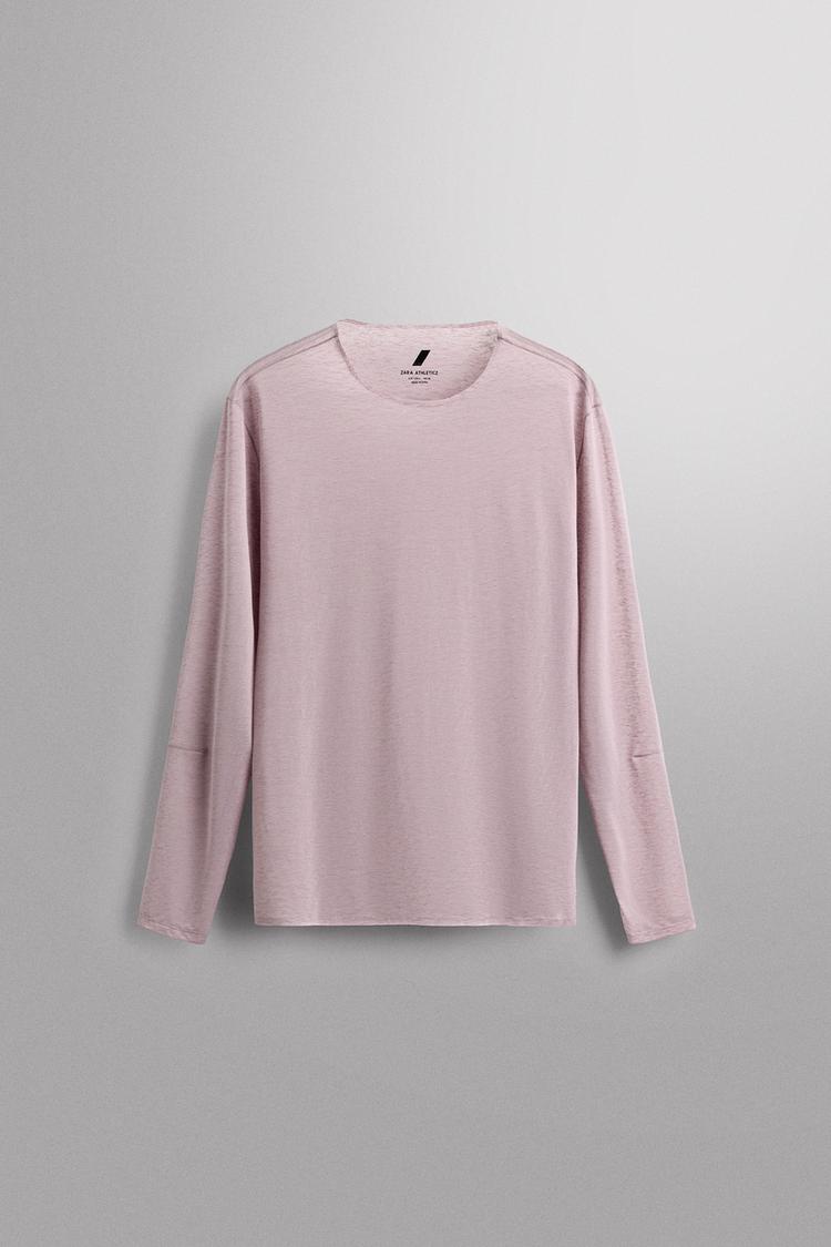 ZARA LIGHTWEIGHT TEXTURED RUNNING T-SHIRT