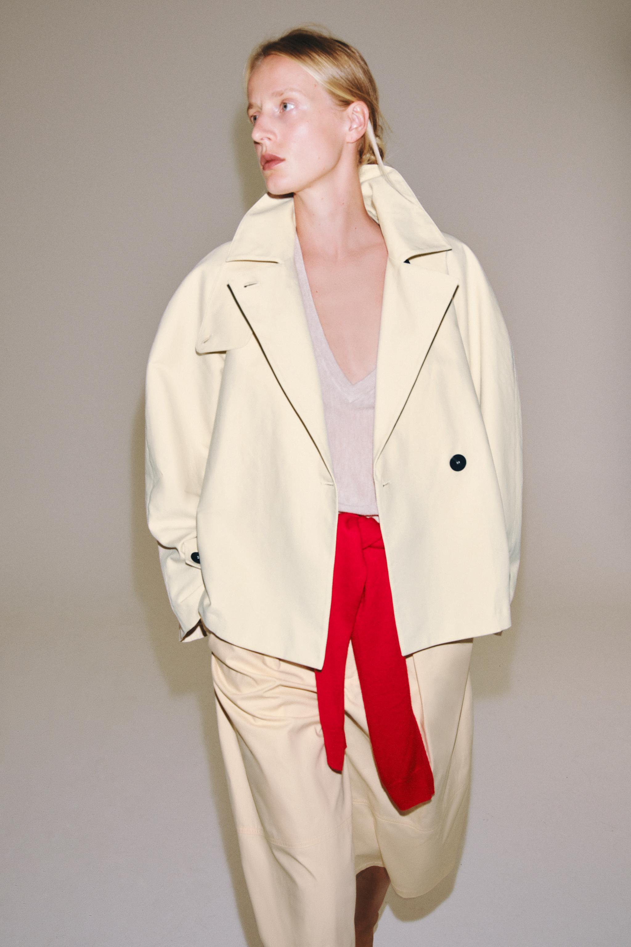 ZW COLLECTION SHORT TRENCH COAT