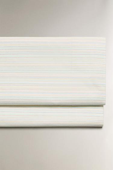 STRIPED FLAT SHEET - Ecru de Zara - Image 0