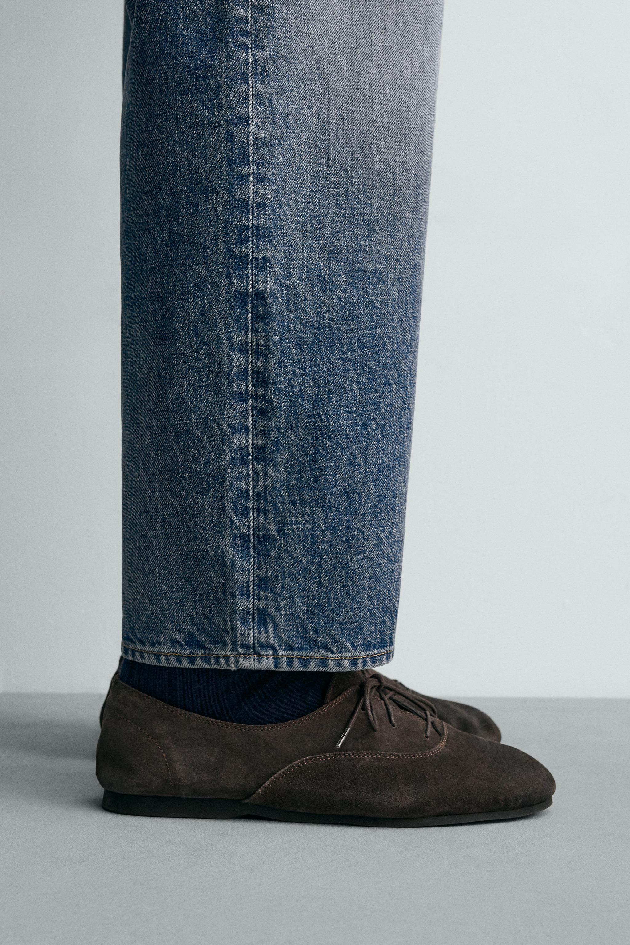 LEATHER SHOES WITH VIBRAM® SOLE AARON LEVINE X ZARA - Brown | ZARA
