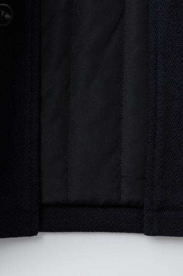 MANTEAU EN DRAP À CAPUCHE - Bleu marine de Zara - Image 9