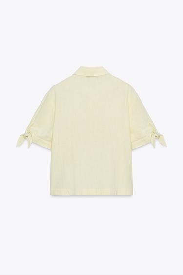 RAMIE TIE SHORT SLEEVE SHIRT - Yellow by Zara