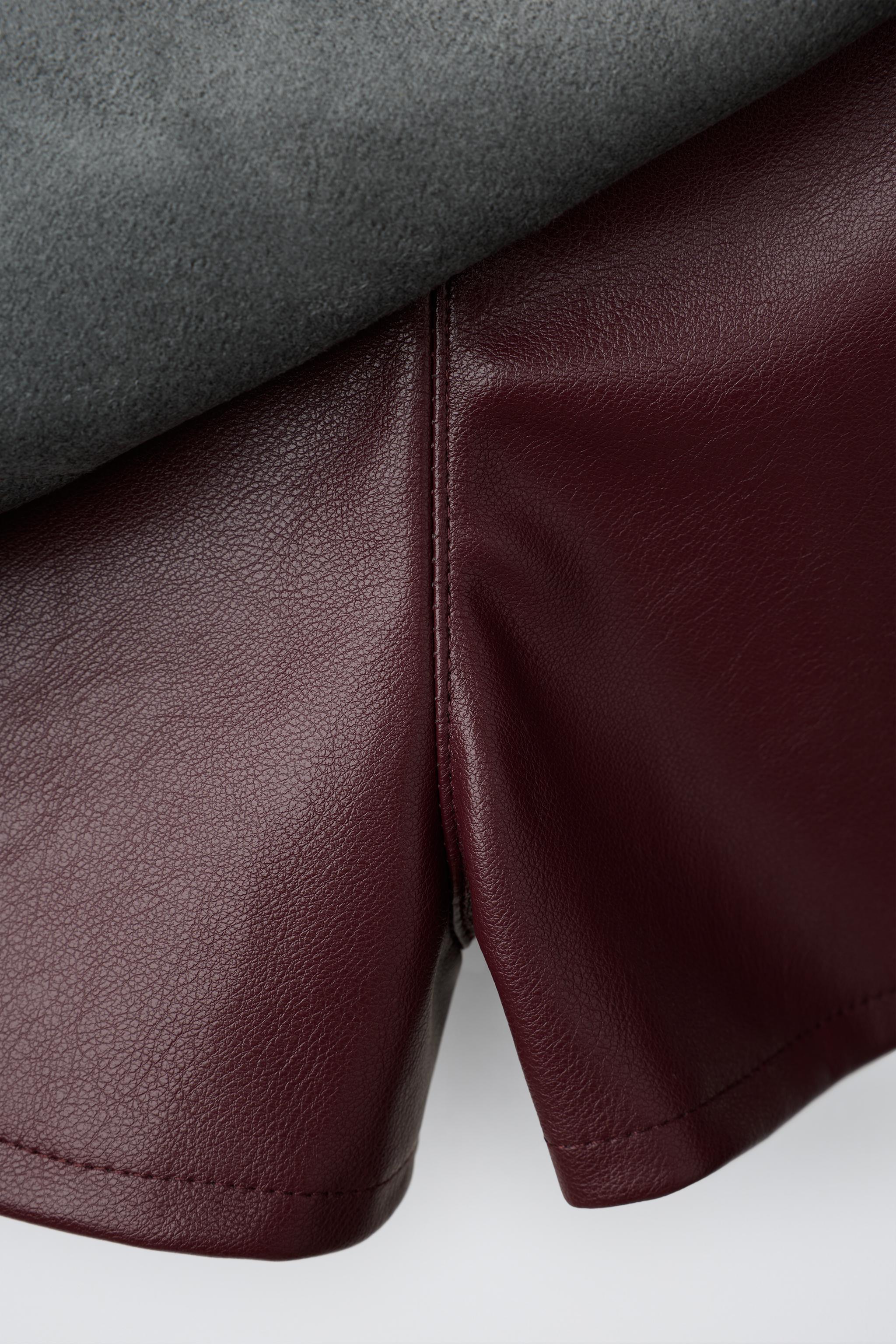 FAUX LEATHER BERMUDA SKIRT