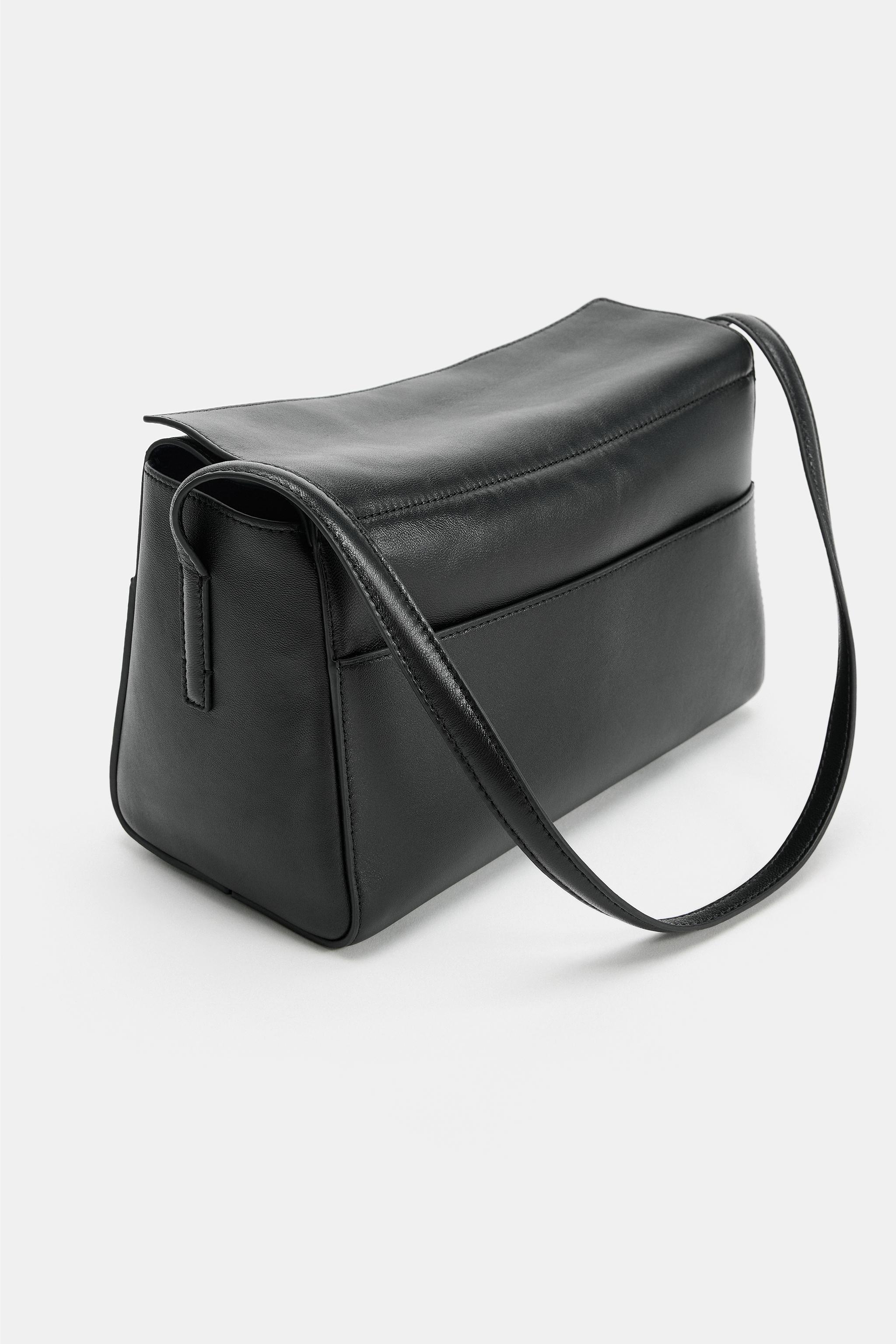 レザーショルダーバッグ - ブラック | ZARA Japan / 日本