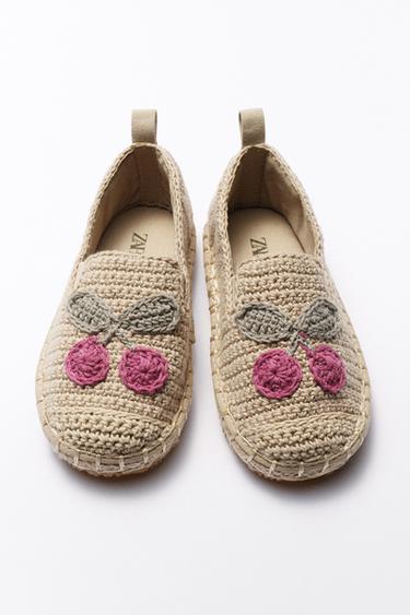 ZAPATO YUTE CROCHET - Marrón Arena de Zara