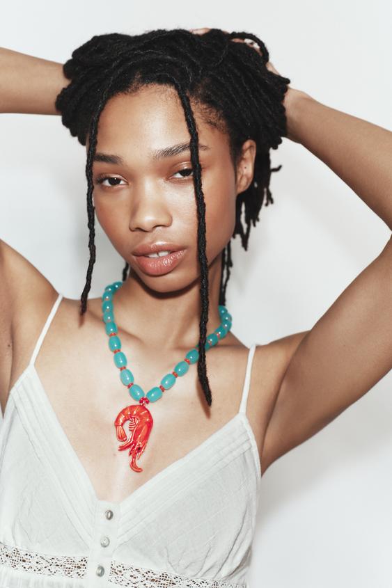 SHRIMP BEAD NECKLACE from Zara - $39.90