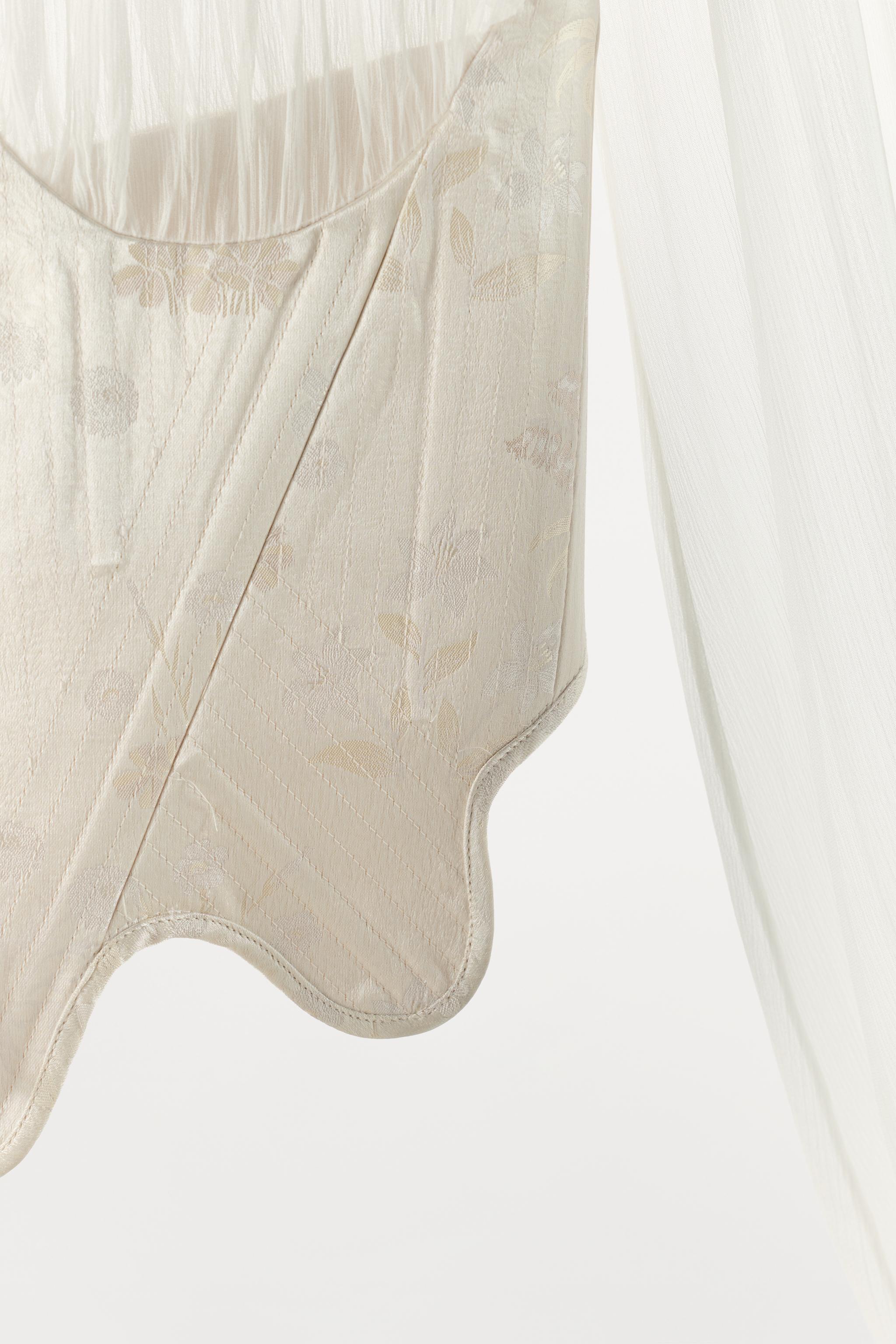 COMBINATION JACQUARD CORSET BLOUSE