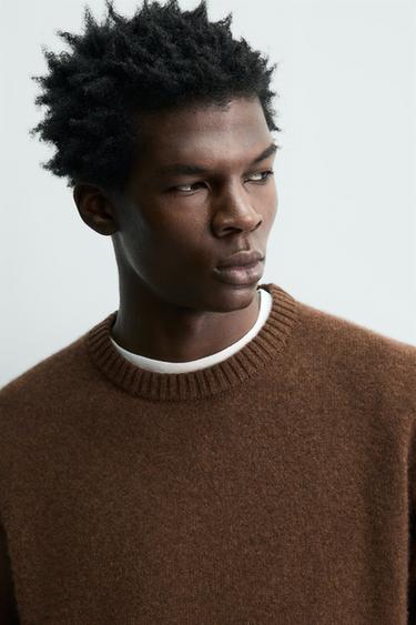 100% CASHMERE RELAXED FIT SWEATER - Brown by Zara - Image 4