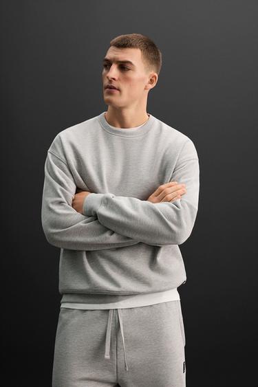 CREW NECK SWEATSHIRT - Grey marl by Zara