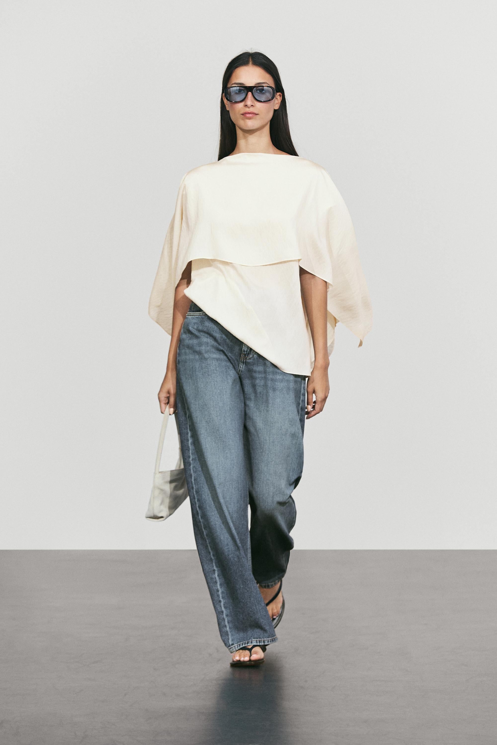 Blouse fluide style cape