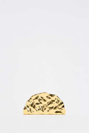 Zara METALLIC HARD CLUTCH - Golden - Image 0