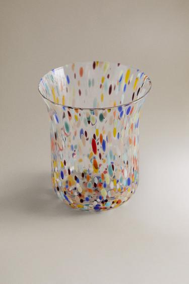 VERRE SOUFFLÉ RECYCLABLE TACHETÉ - Bleu de Zara - Image 1