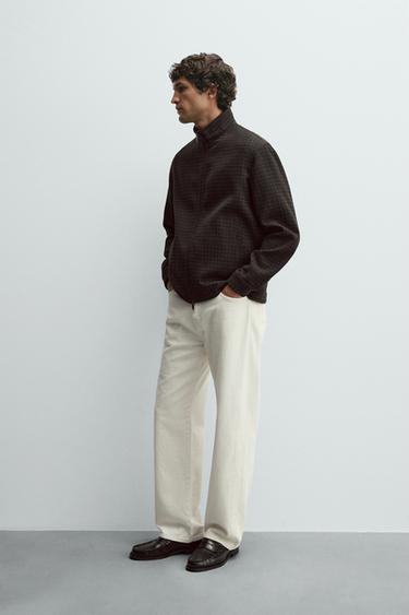 CHECK STRUCTURE JACKET - Black / Brown by Zara - Image 3