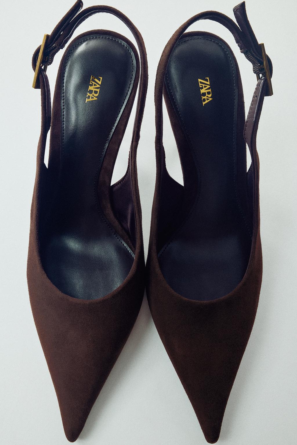 SUEDE HEELED SHOES WITH BUCKLE
