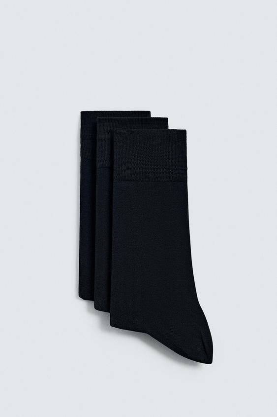 THREE-PACK OF MERCERIZED SOCKS