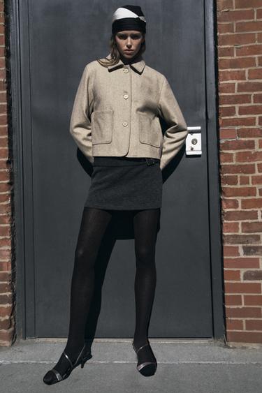 Zara SOFT POCKET JACKET - Sand / Marl - Image 0