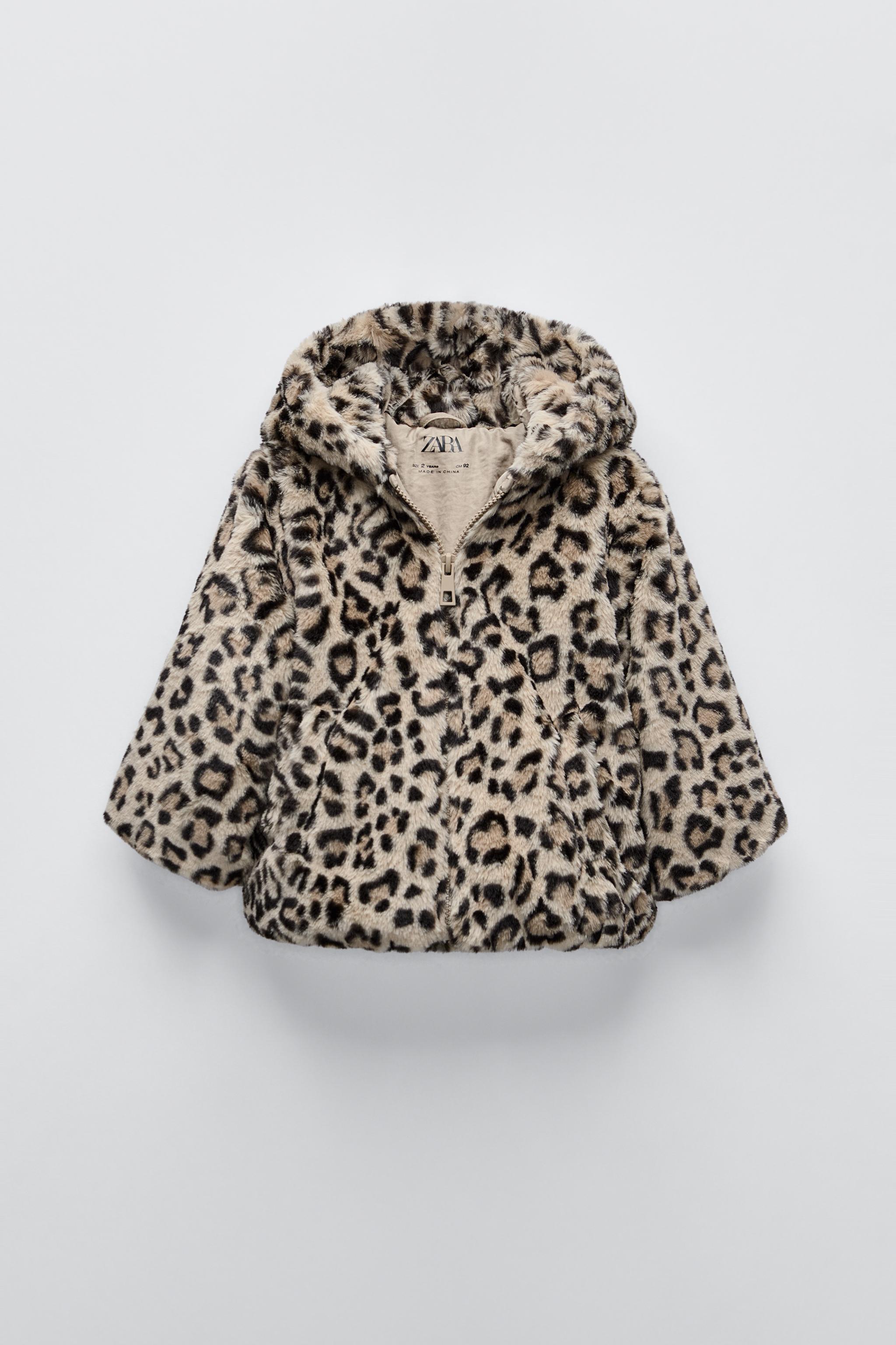 Leopard faux fur coat zara hotsell