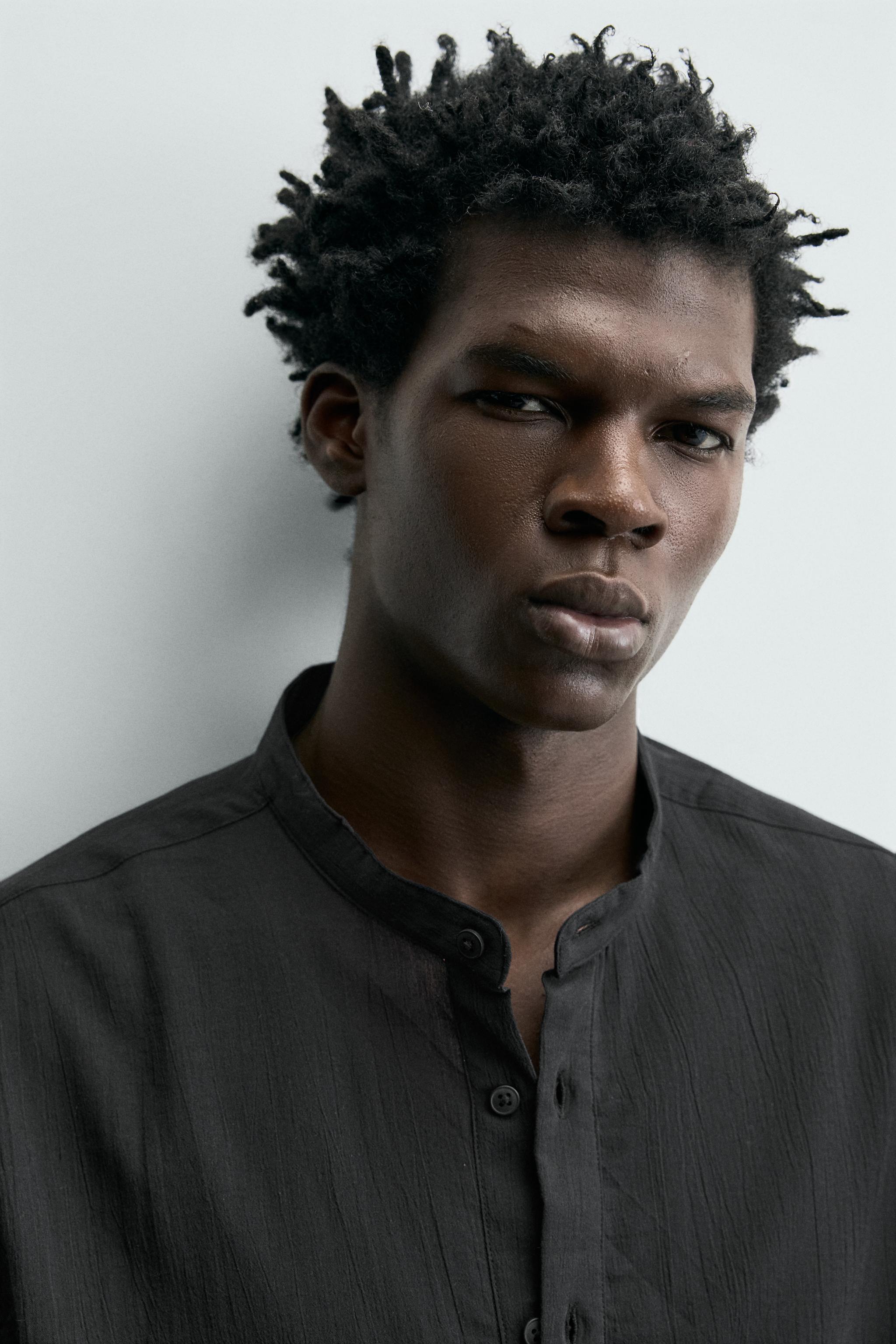 WRINKLE EFFECT POLO SHIRT
