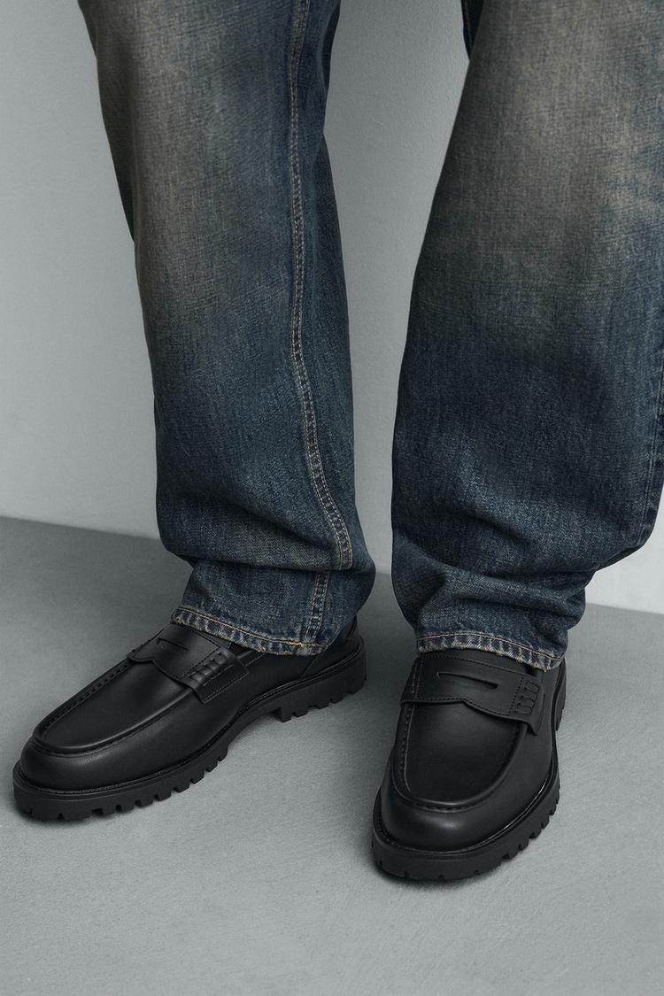 Mocasines penny con suela track 3