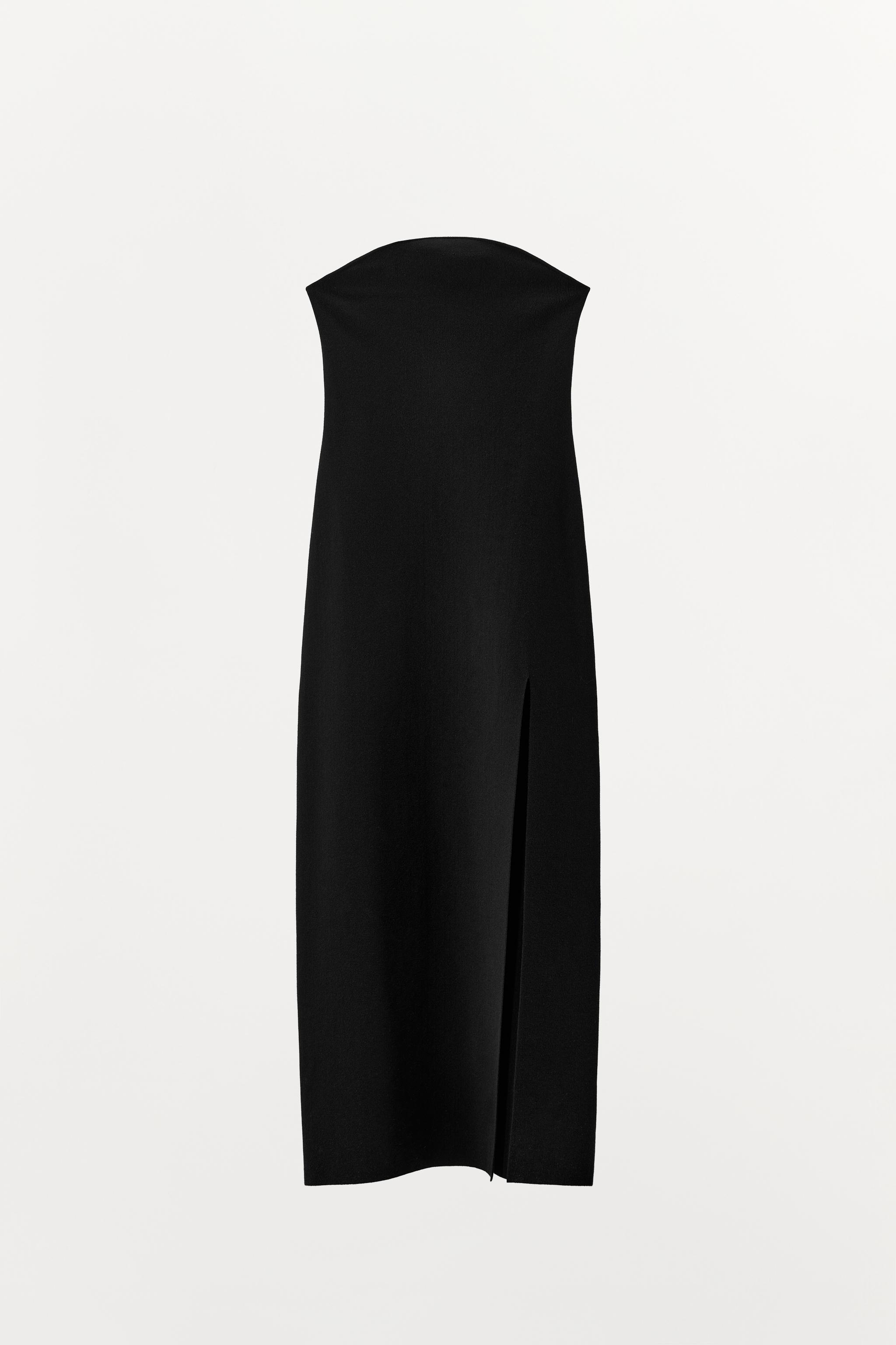 KNIT BANDEAU DRESS - Black | ZARA United States
