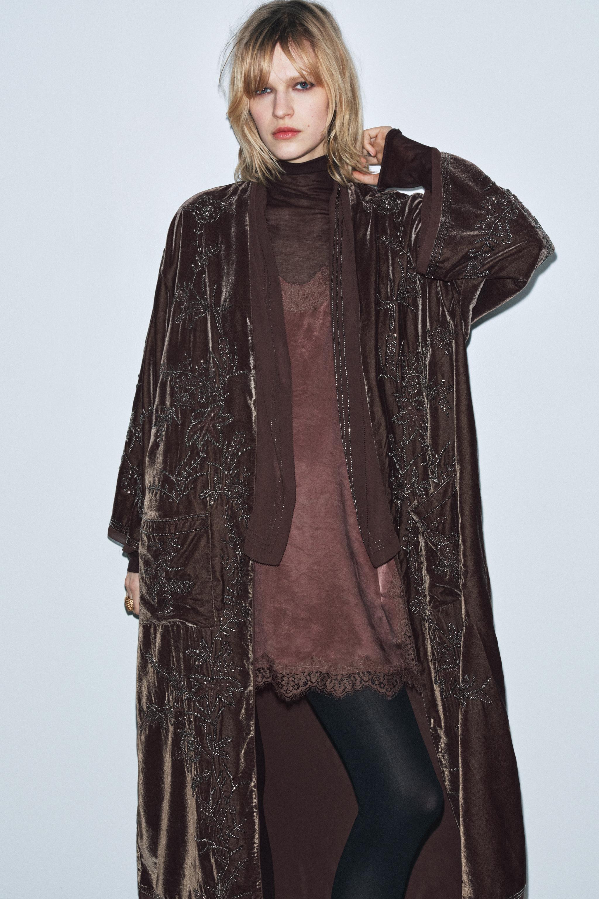 LIMITED EDITION BEADED VELVET KIMONO