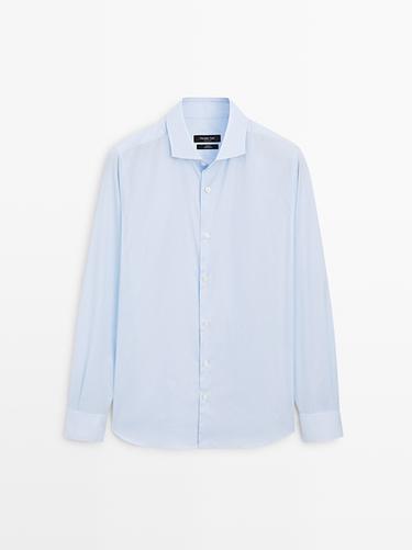 Zara Slim fit 100% cotton shirt - Sky blue