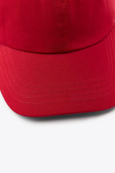 CASQUETTE LISSE SERGÉ - Rouge de Zara - Image 2