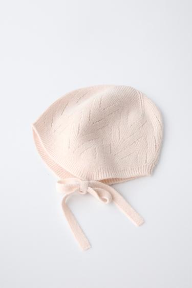 COTTON AND WOOL BONNET - Light beige by Zara - Image 2