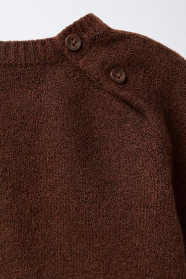 EMBROIDERED DUCK KNIT SWEATER - Brown by Zara - Image 3