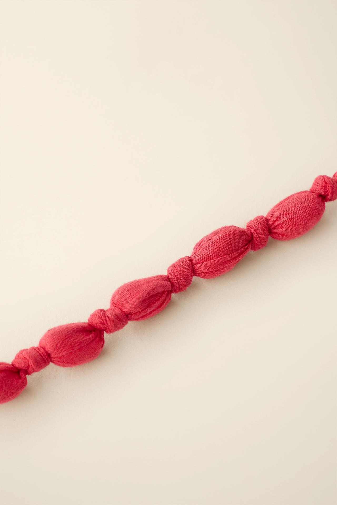 WOVEN TIE NECKLACE CREATED BY CARAMEL LONDON X ZARA — Red