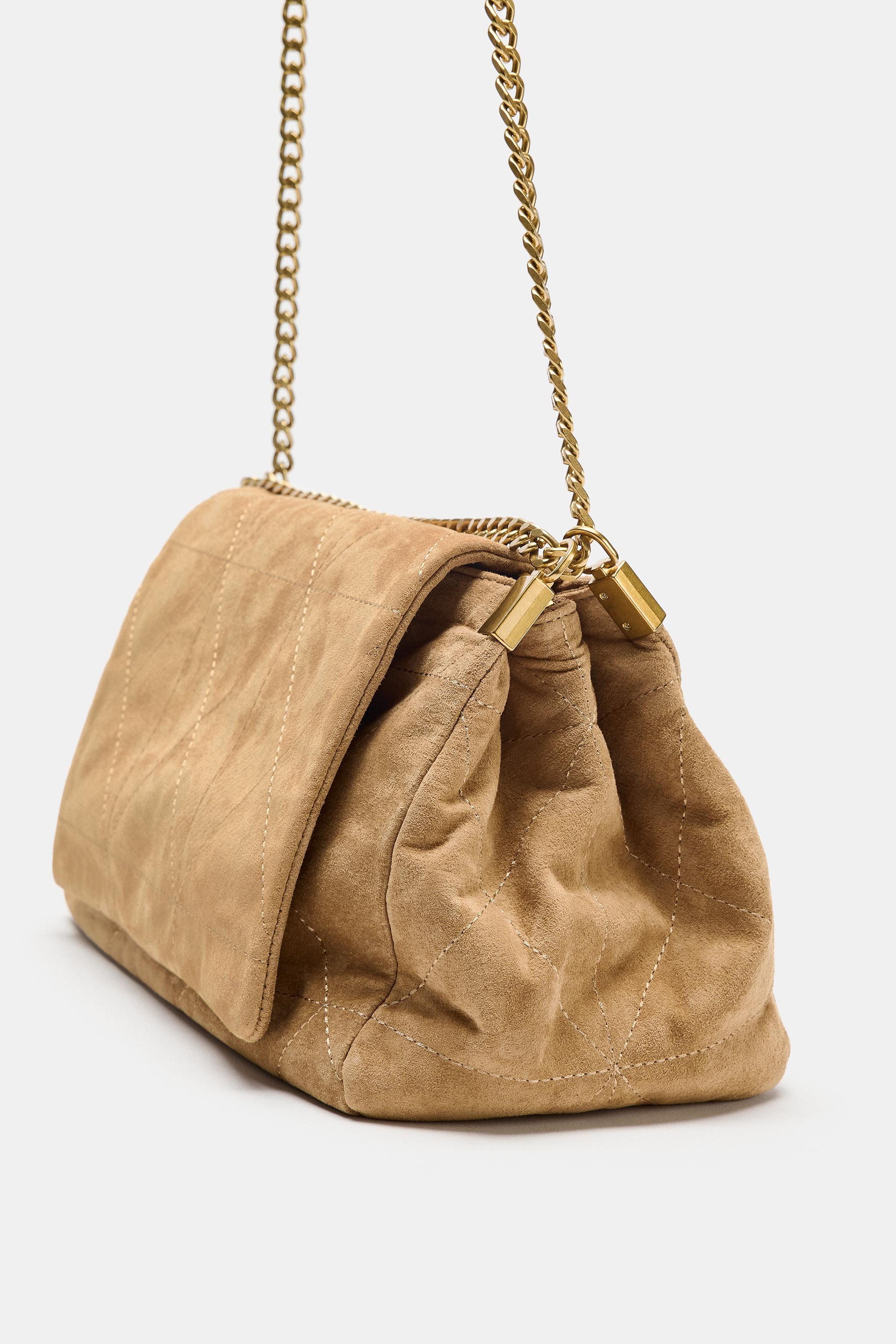 Женские сумки Zara LEATHER FLAP SHOULDER — фото 4
