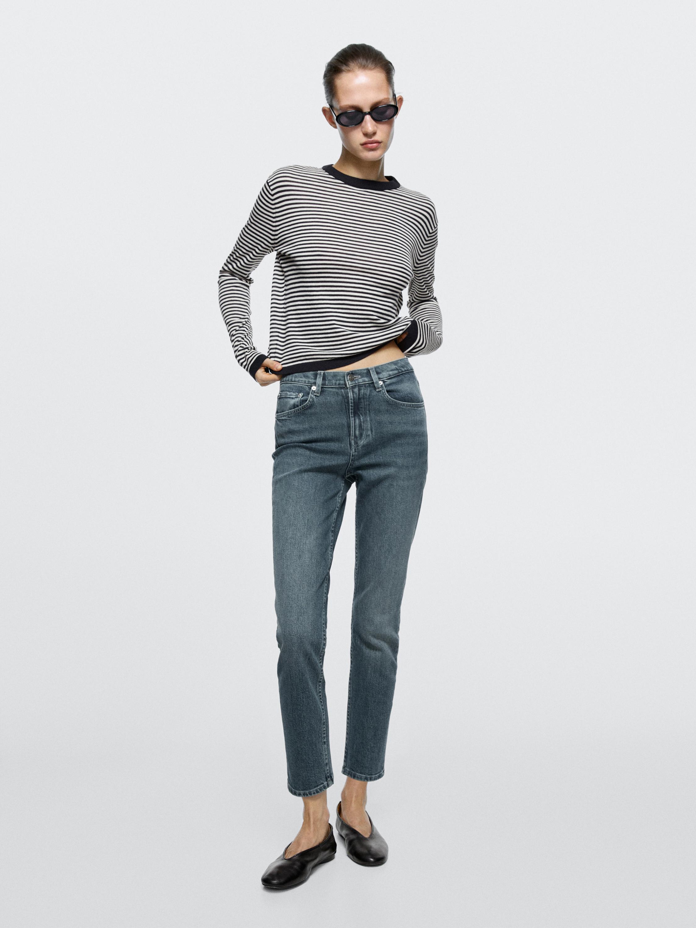 Mid-rise cropped slim fit jeans — 470