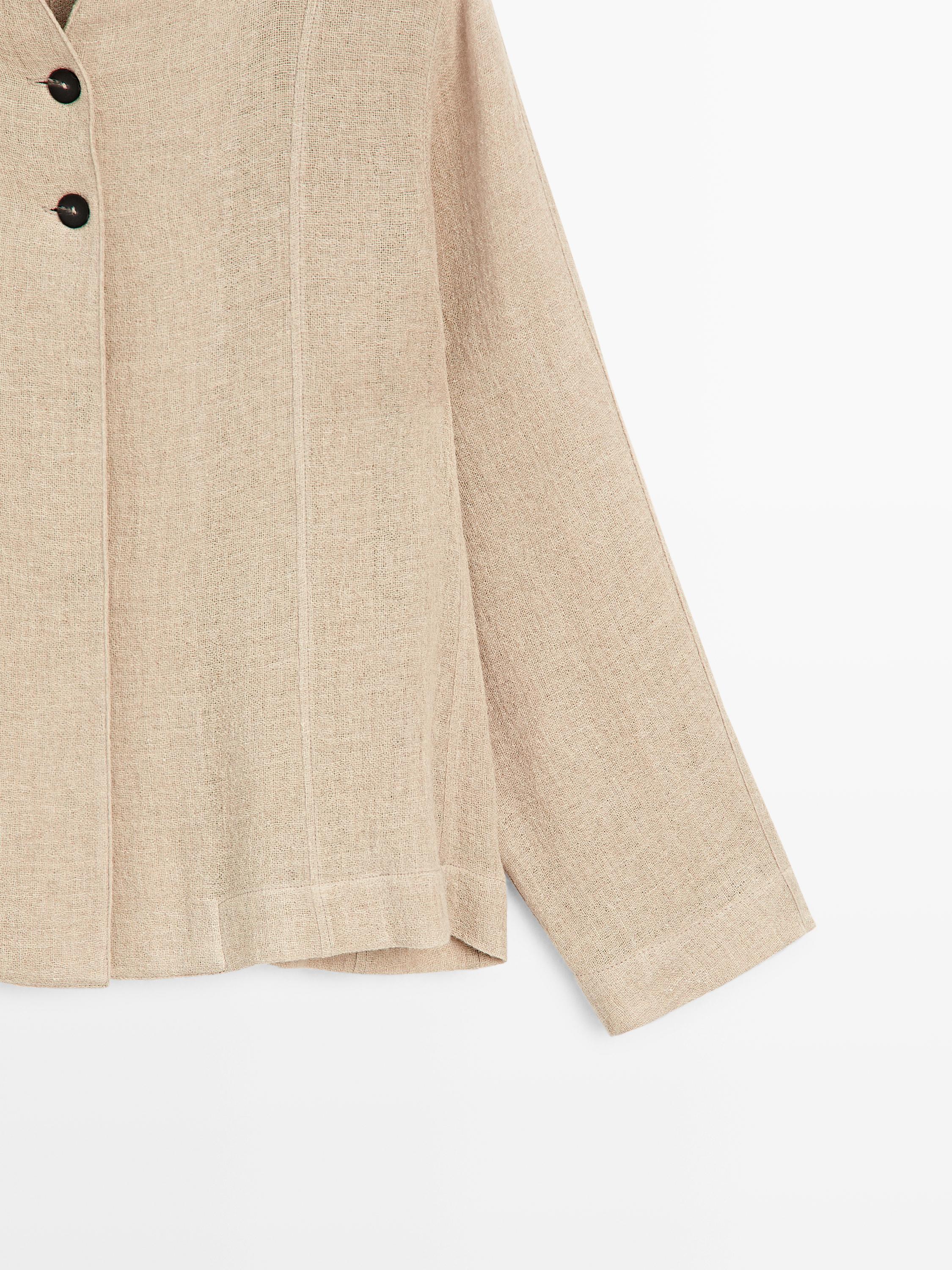 Surchemise à boutons visibles en laine