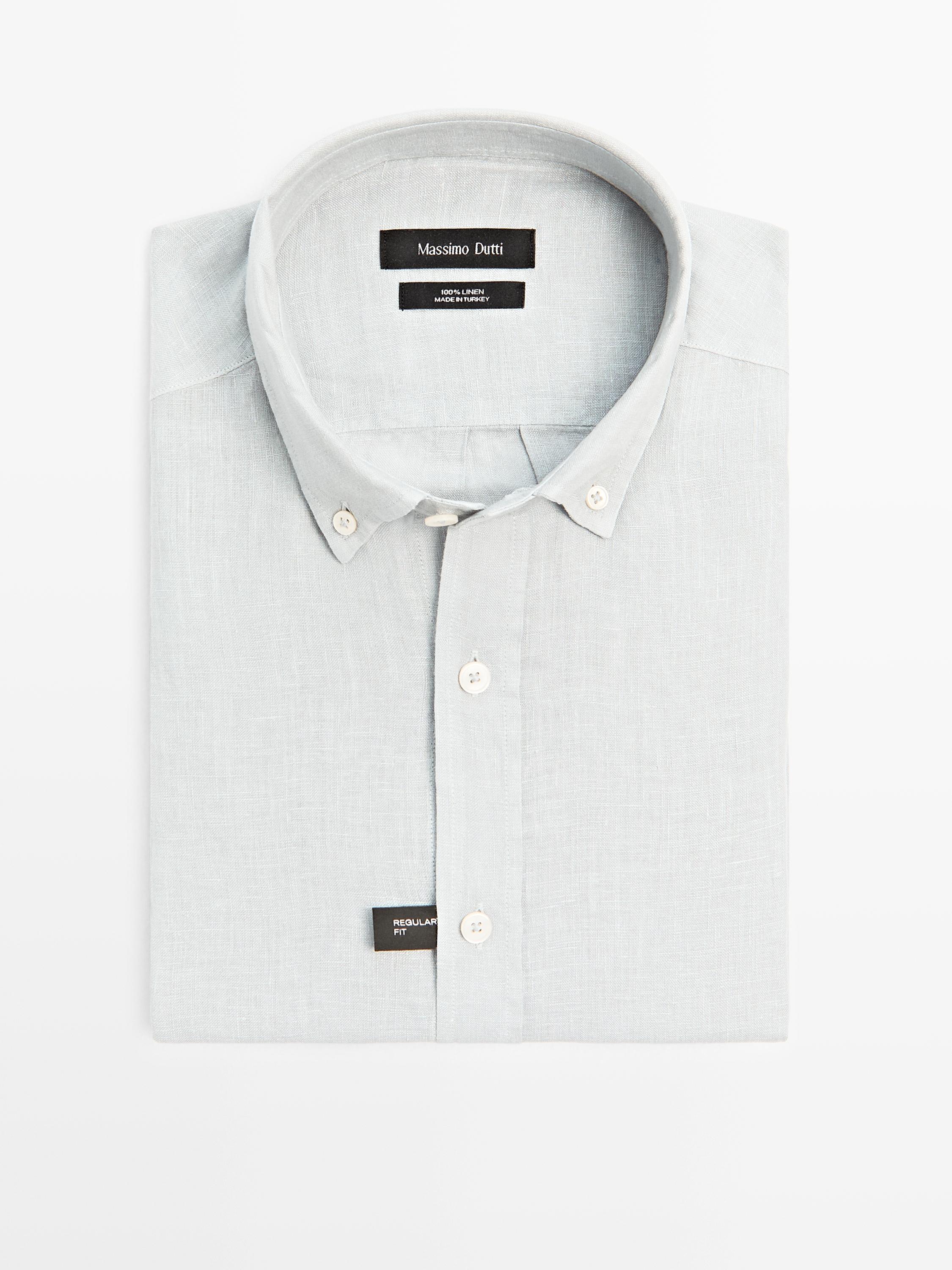 100% linen regular fit shirt