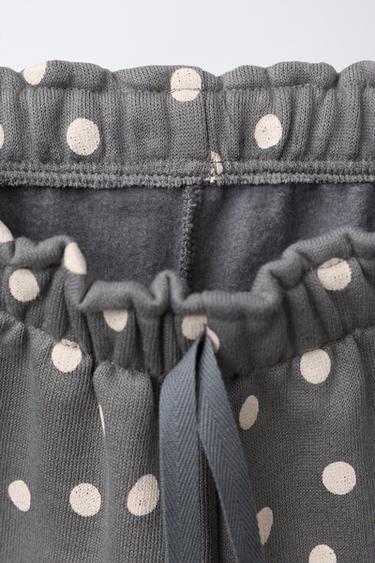 PANTALÓN FELPA ESTAMPADO VOLANTE - Gris medio de Zara