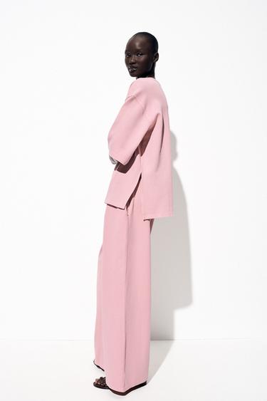 WASHED EFFECT INTERLOCK T-SHIRT - Dusty pink de Zara - Image 2