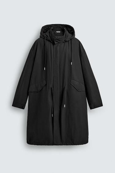 탈부착 투인원 파카 - Zara 블랙