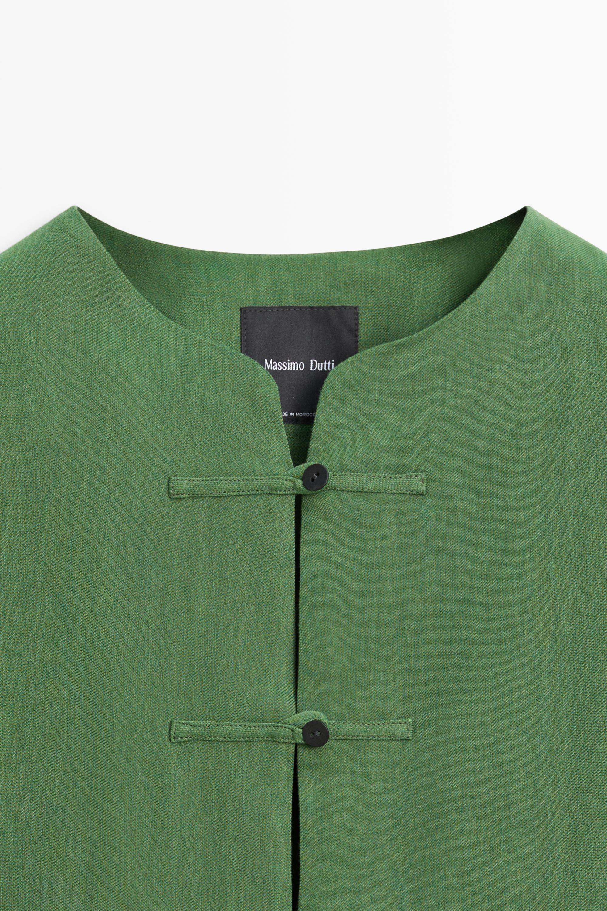 Fluid overshirt with button details total look