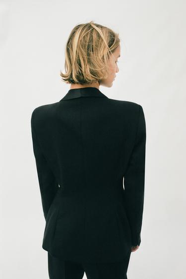 SMOKING BLAZER ET PANTALON - Serpent / Marron clair de Zara - Image 4