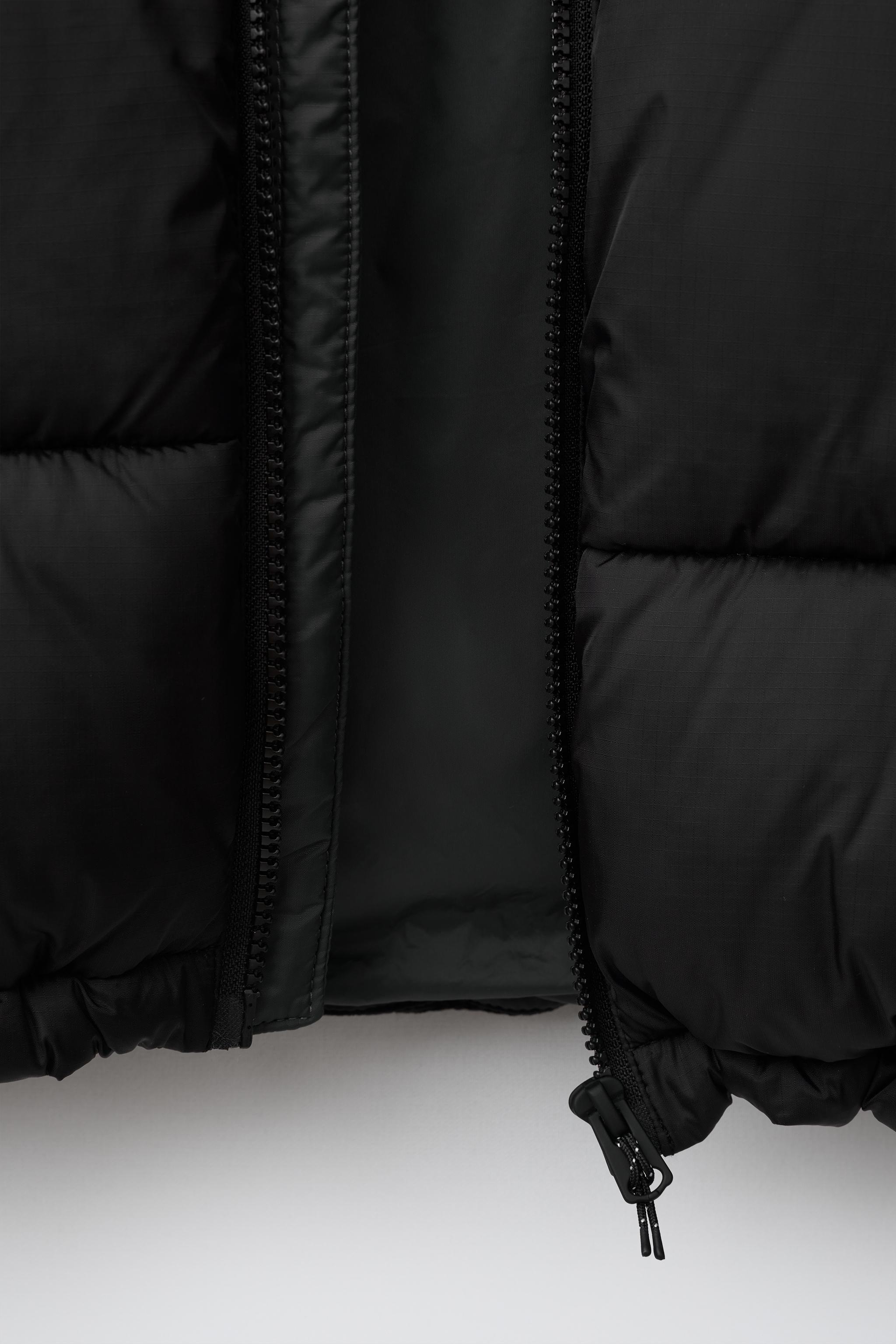 コントラスト 撥水加工入りパフジャケット - ブラック | ZARA Japan / 日本