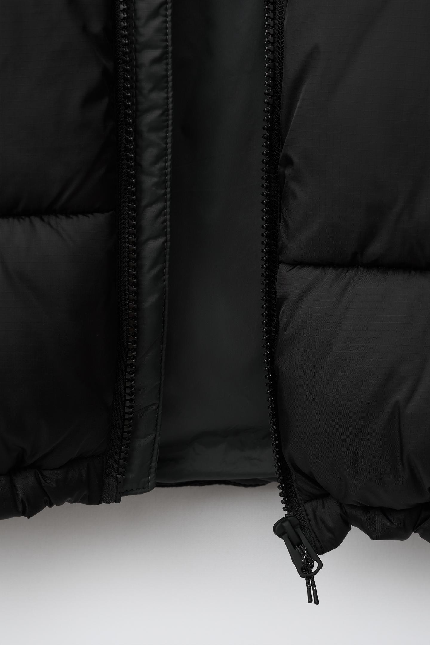 Детская куртка Zara Water-Repellent Contrast Quilted, цвет: Чёрный — фото 8