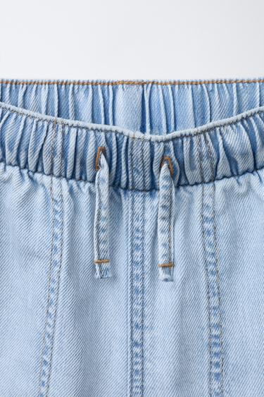 FLOWING DENIM BERMUDA SHORTS - Blue by Zara - Image 2
