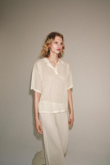 PANTALON DROIT - Écru de Zara - Image 3