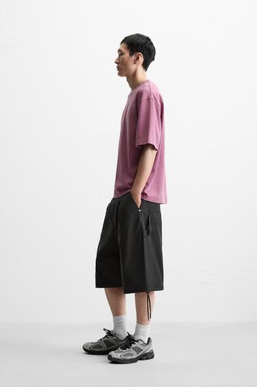 FADED EMBROIDERED T-SHIRT - Raspberry by Zara - Image 3