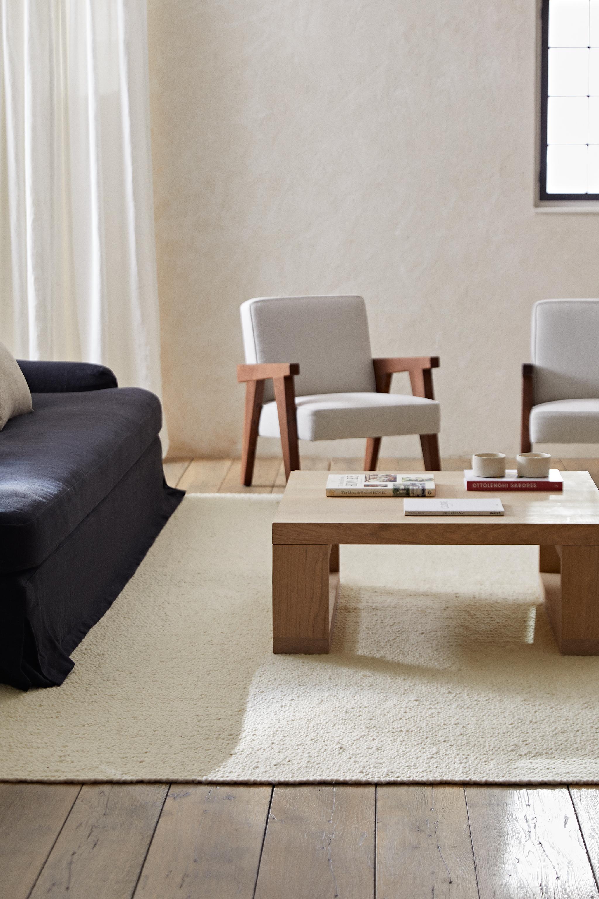 WAVY DETAIL WOOL AREA RUG - Oyster-white | ZARA United States WAVY DETAIL WOOL AREA RUG - Oyster-white | ZARA United States
